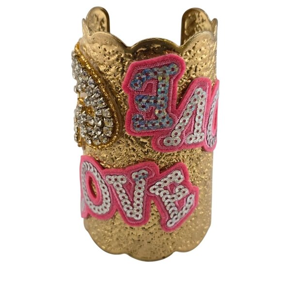 Vintage NOS Huge Love Julie Rubano Cuff Bracelet (A9078) - Picture 3 of 8